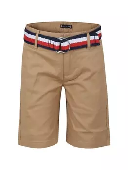Шорты чинос с поясом Tommy Hilfiger Junior, нейтральный цвет