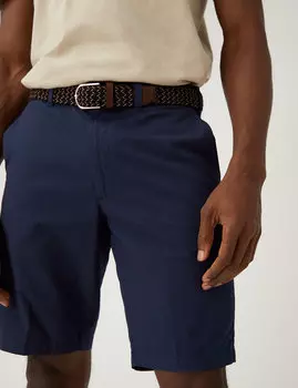 Шорты чинос в клетку с поясом из чистого хлопка Marks & Spencer