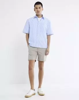 Шорты-чиносы River Island Skinny fit бежевого цвета