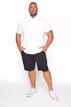 Шорты-Чиносы с эластичной талией Badrhino Big & Tall, синий