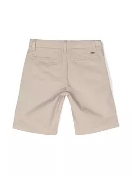 Шорты-чиносы с хлопковым поясом Emporio Armani Kids, бежевый