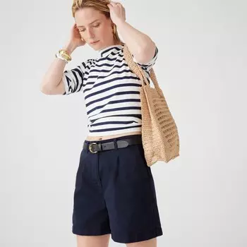 Шорты-Чиносы с плиссировкой и кейпсайдом J.Crew, синий
