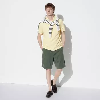 Шорты-чиносы Uniqlo свободного кроя, оливковый