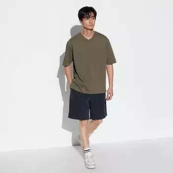 Шорты-чиносы Uniqlo свободного кроя, темно-синий