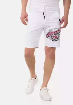 Шорты Cipo & Baxx с классным фирменным элементом на ноге, белый