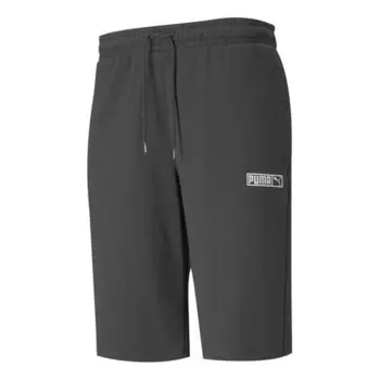 Шорты classics logo shorts 'black white' Puma, черный