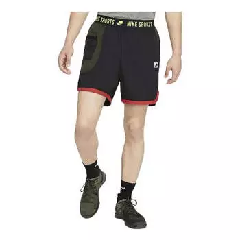 Шорты colorblock breathable casual logo sports shorts black Nike, мультиколор