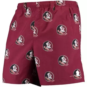 Шорты Columbia PFG Florida State Seminoles, гранатовый