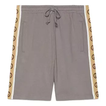 Шорты cotton jersey shorts 'grey' Gucci, серый