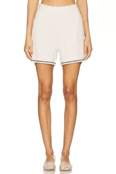 Шорты Cozychic light pointelle Barefoot Dreams, sand dune & deep juniper