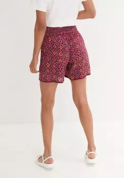 Шорты CRINKLE MIT GUMMI bonprix, красный