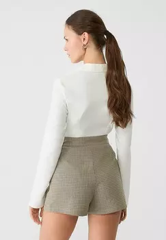 Шорты CROSSOVER Stradivarius, цвет Mottled Brown