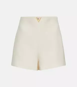 Шорты Crpe Couture с высокой посадкой VALENTINO, синий