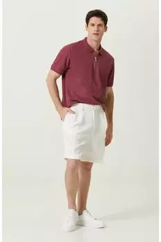 Шорты цвета экрю с нормальной талией Network, экрю