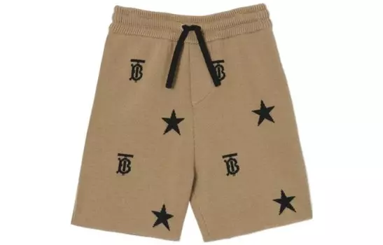 Шорты детские Burberry с принтом, хаки