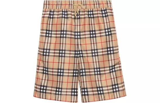 Шорты детские Burberry в клетку, коричневый