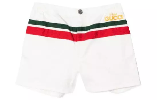 Шорты детские Gucci, белый / красный / зеленый