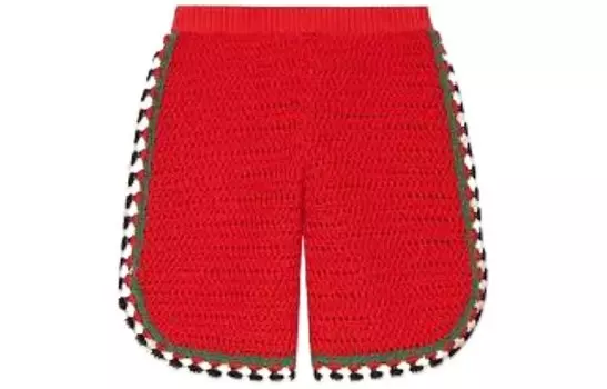 Шорты детские Gucci с рюшами, красный
