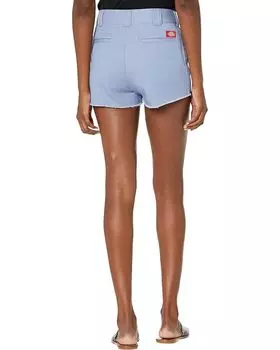 Шорты Dickies Juniors High-Rise Fray Hem Worker Shorts Original Twill, цвет Chambray