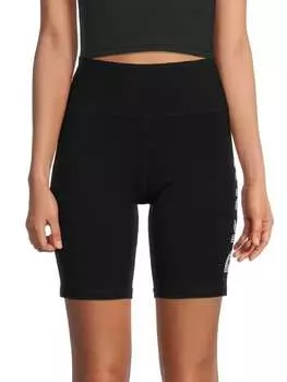 Шорты DKNY Track Sport с высокой талией и логотипом, черный