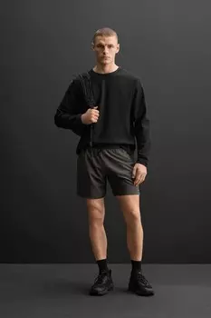 Шорты для базовых тренировок ZARA, антрацитово-серый