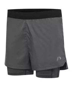 Шорты для бега 2 в 1 Hummel, серый