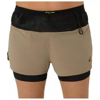 Шорты для бега Asics Fujitrail 2-in-1 Short, цвет Pepper/Performance Black