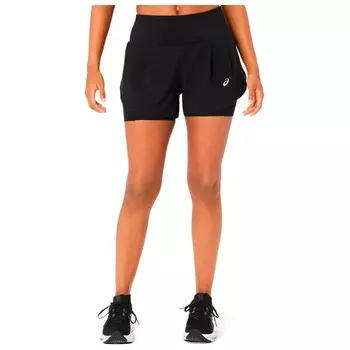 Шорты для бега Asics Women's Road 2 in 1 3,5'' Short, цвет Performance Black/Performance Black