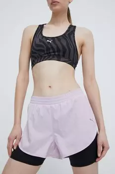 Шорты для бега Run Favorite STUDIO YOGINI LITE Puma, фиолетовый