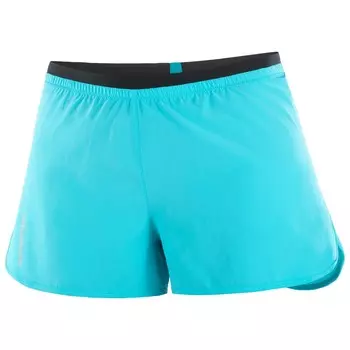 Шорты для бега Salomon Women's Cross 3'' Short, цвет Peacock Blue