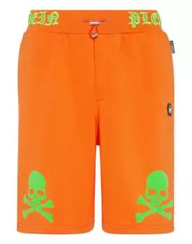 Шорты для бега Skull&Bones PHILIPP PLEIN, цвет orange fluo