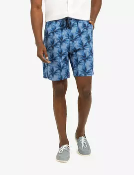 Шорты для бега U.S. Polo Assn. Palm Print Chambray, синий