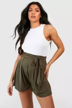 Шорты для беременной с поясом Boohoo, хаки