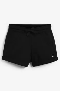 Шорты для девочек из трикотажа Benetton, черный