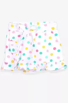 Шорты для девочек в горошек с бантом цвета экрю (1,5–4 года) Breeze