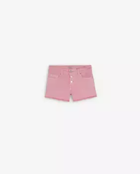Шорты для девочки с застежкой на пуговицы и потертым подолом Scalpers, цвет Rosa