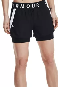 Шорты для фитнеса Play Up с дизайном 2-в-1 Under Armour, черный