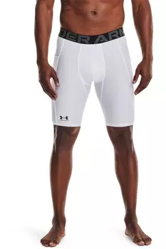 Шорты для фитнеса с ремешком с логотипом и HeatGear Under Armour, белый