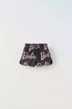Шорты для колледжа barbie mattel Zara, антрацитово-серый