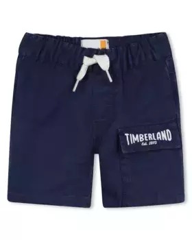 Шорты для мальчика из синего хлопка Timberland, тёмно-синий