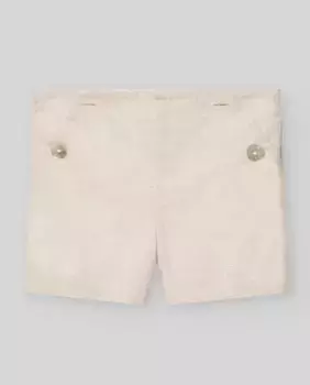 Шорты для мальчика с декоративными пуговицами, лен PAZ Rodrguez, натуральный