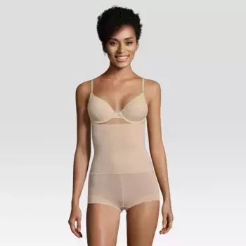 Шорты для мальчиков Maidenform Self Expressions женские с высокой талией Tame Your Tummy SE0701, цвет Beige