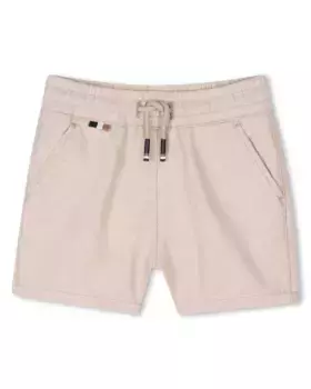 Шорты для мальчиков однотонного натурального цвета BOSS Kidswear, бежевый