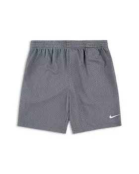 Шорты для мальчиков с логотипом из многослойной сетки - Little Kid Nike, серый
