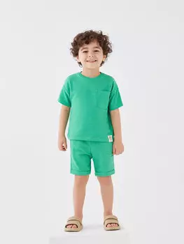 Шорты для маленьких мальчиков с эластичной резинкой на талии LCW baby, зеленый