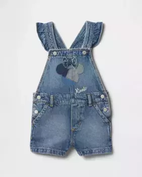 Шорты для малышей с подтяжками Gap, синий индиго