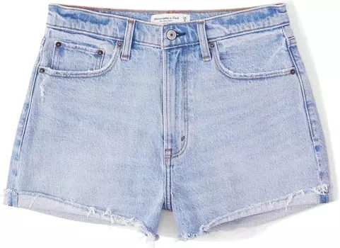 Шорты для мам с высокой посадкой Curve Love Abercrombie & Fitch, цвет Light Destroy