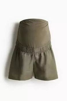 Шорты для мамы из льняной смеси H&M, зеленый