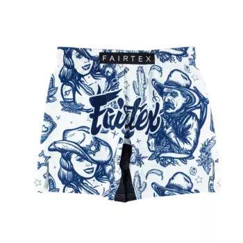 Шорты для MMA Fairtex, размер M, белый/синий
