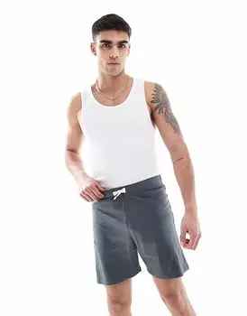 Шорты для отдыха ASOS DESIGN с затягивающимся шнурком, темного оттенка